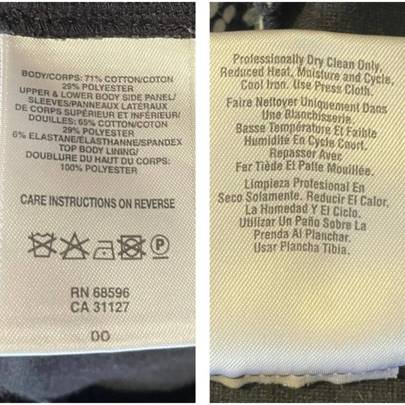 DKNYC Blue White Black Geometric Sheath Dress 8 Cocktail Work - Picture 5 of 7